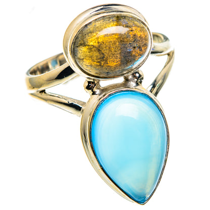 Aqua Chalcedony Rings handcrafted by Ana Silver Co - RING85365