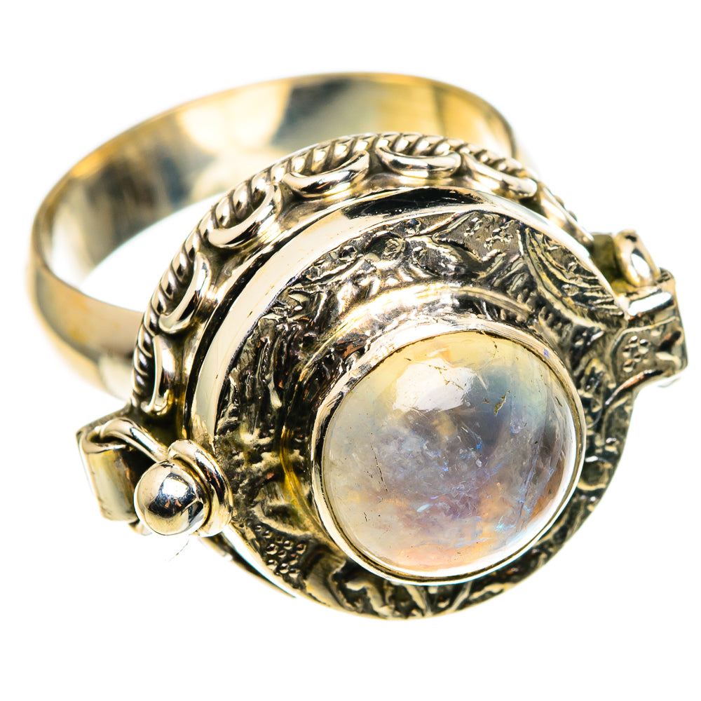 Rainbow Moonstone Rings handcrafted by Ana Silver Co - RING85380
