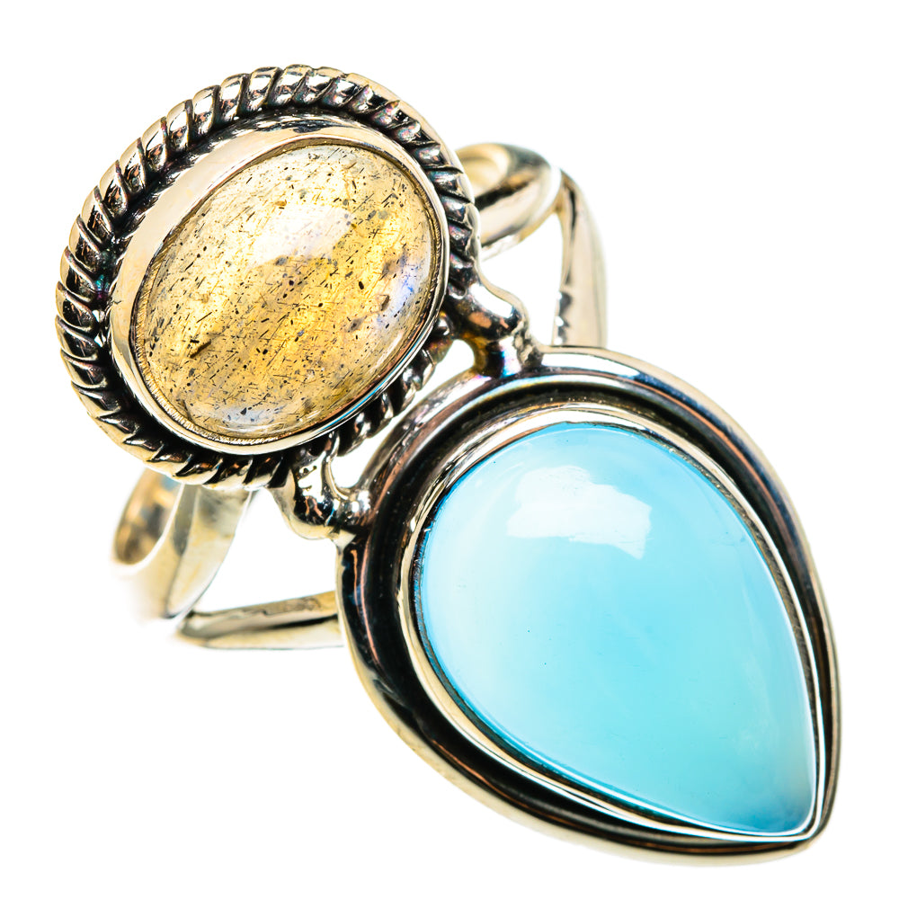 Aqua Chalcedony Rings handcrafted by Ana Silver Co - RING85386
