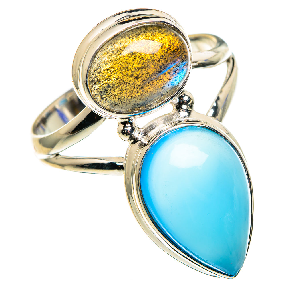 Aqua Chalcedony Rings handcrafted by Ana Silver Co - RING85387