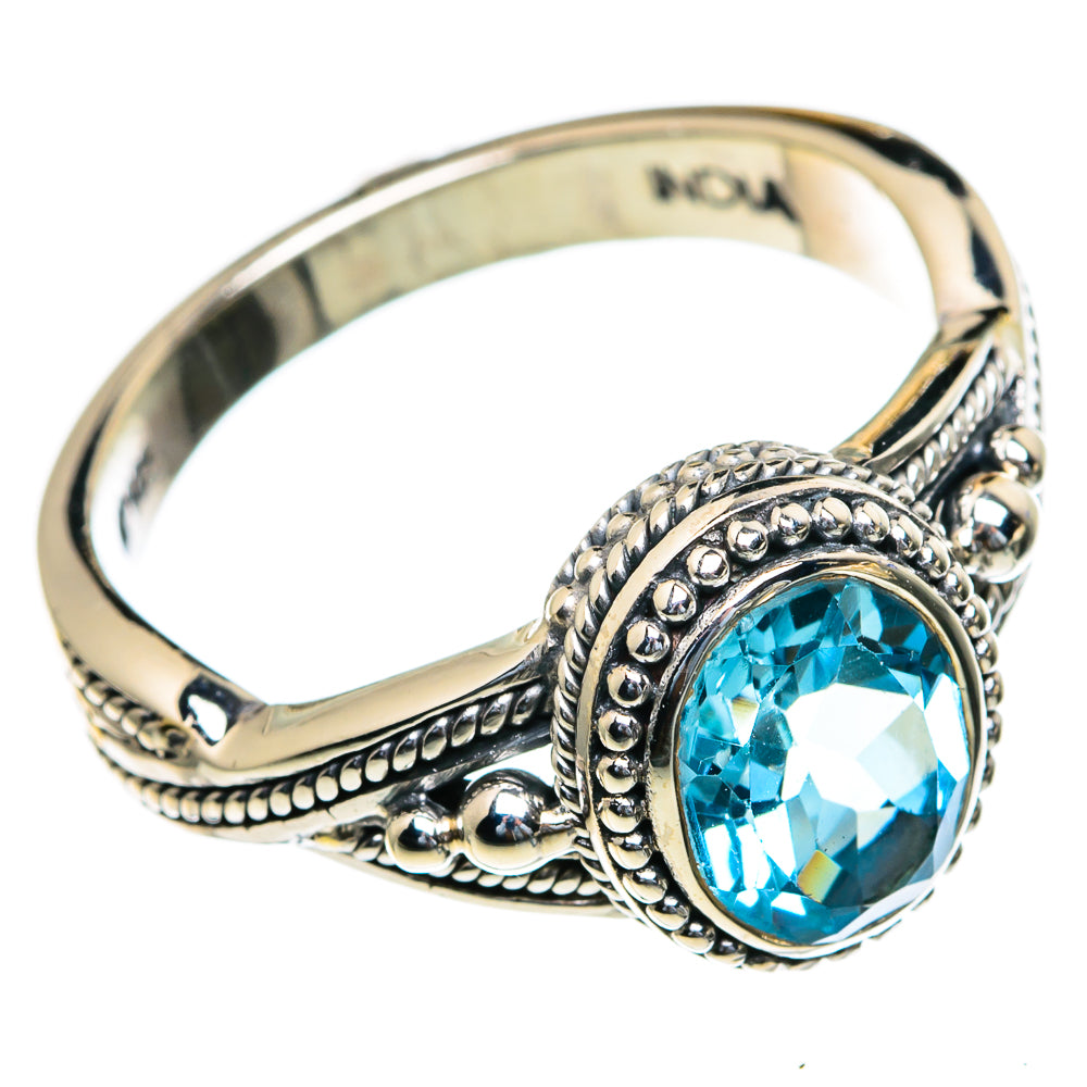 Blue Topaz Rings handcrafted by Ana Silver Co - RING85397