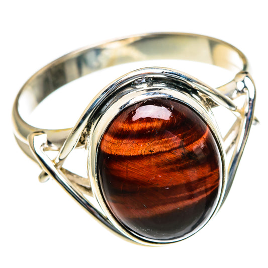 Red Tiger Eye Rings handcrafted by Ana Silver Co - RING85412