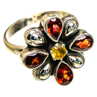 Garnet, Citrine Rings handcrafted by Ana Silver Co - RING85424