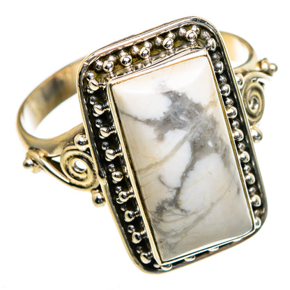 Howlite Rings handcrafted by Ana Silver Co - RING85436