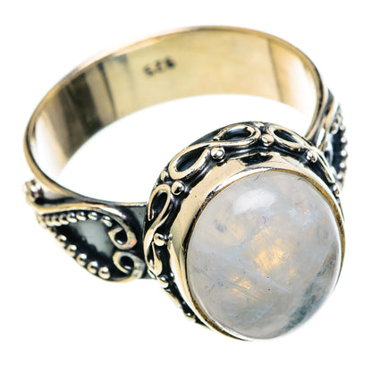 Rainbow Moonstone Rings handcrafted by Ana Silver Co - RING85438
