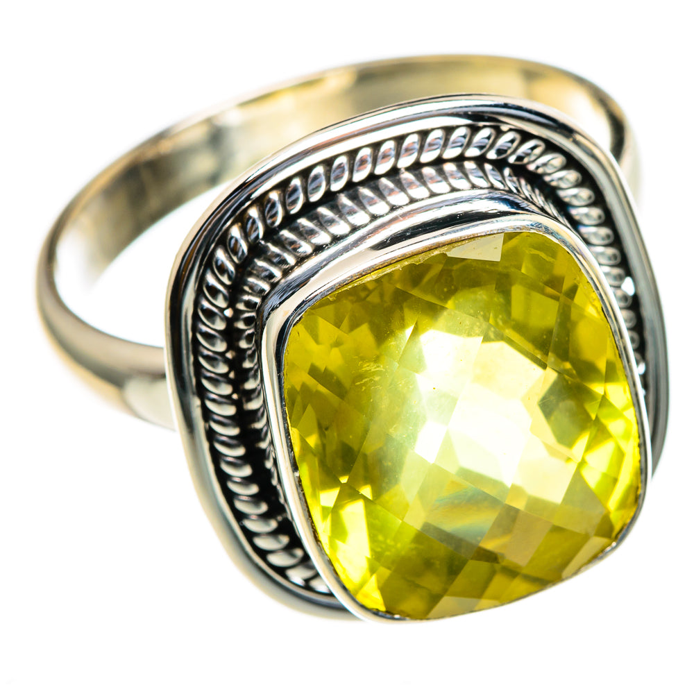 Lemon Quartz Rings handcrafted by Ana Silver Co - RING85441