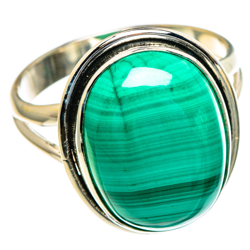 Malachite Rings handcrafted by Ana Silver Co - RING85455