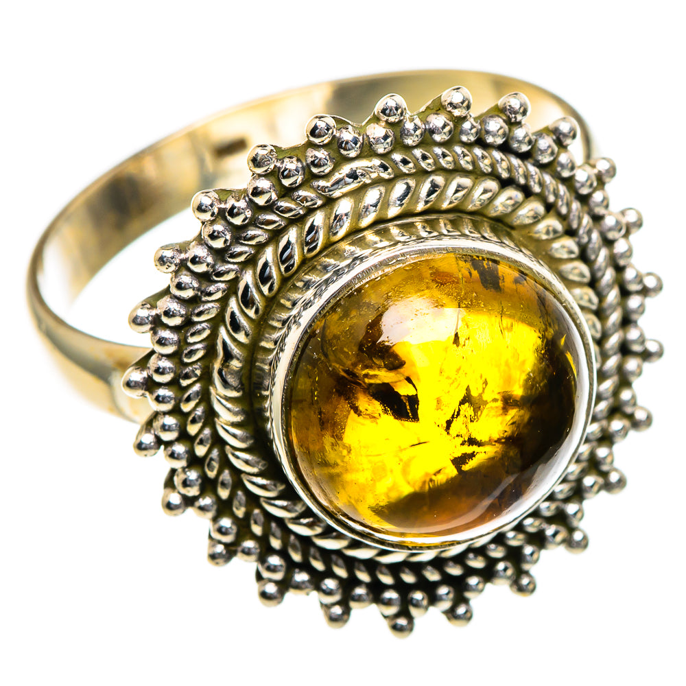 Baltic Amber Rings handcrafted by Ana Silver Co - RING85461