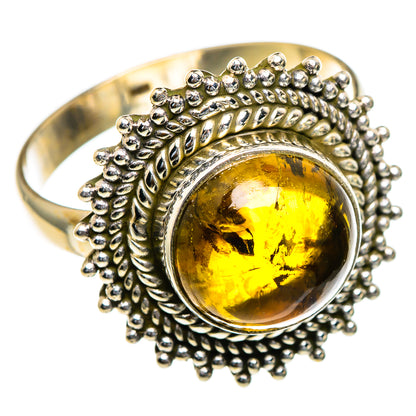 Baltic Amber Rings handcrafted by Ana Silver Co - RING85461
