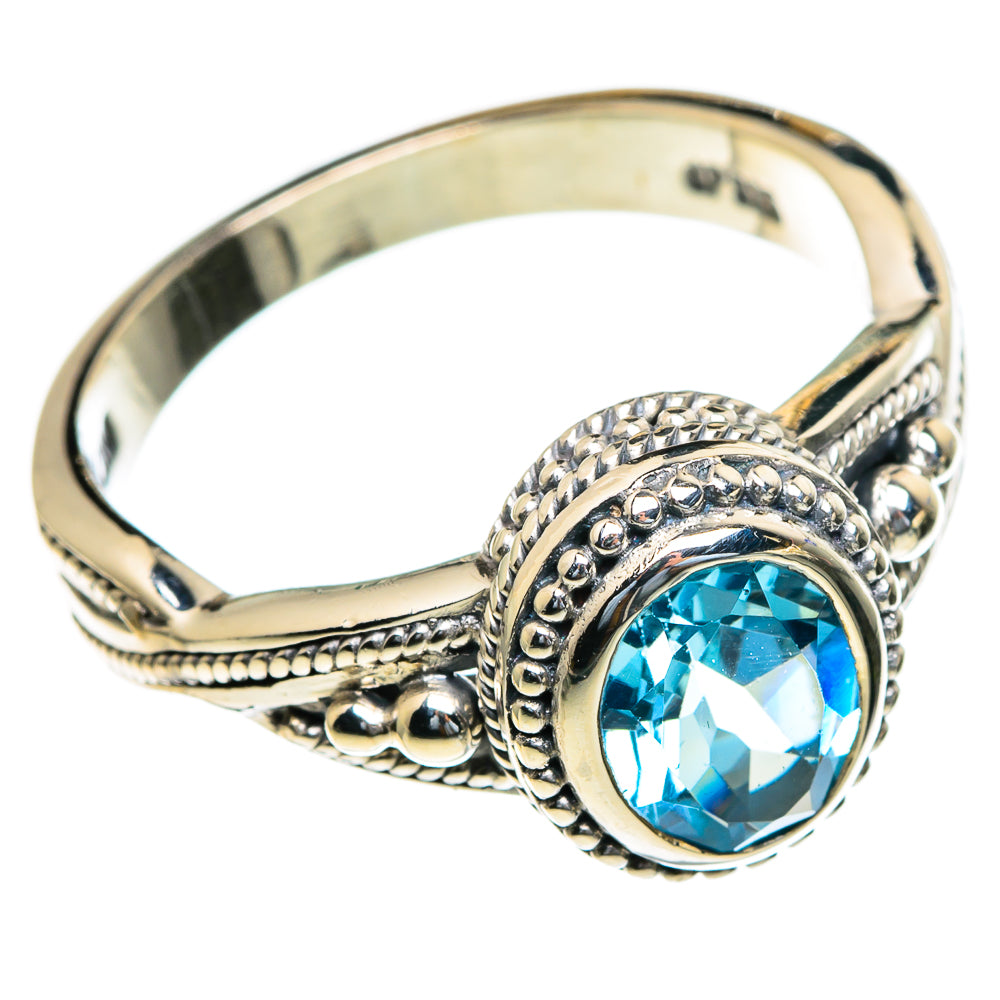 Blue Topaz Rings handcrafted by Ana Silver Co - RING85499
