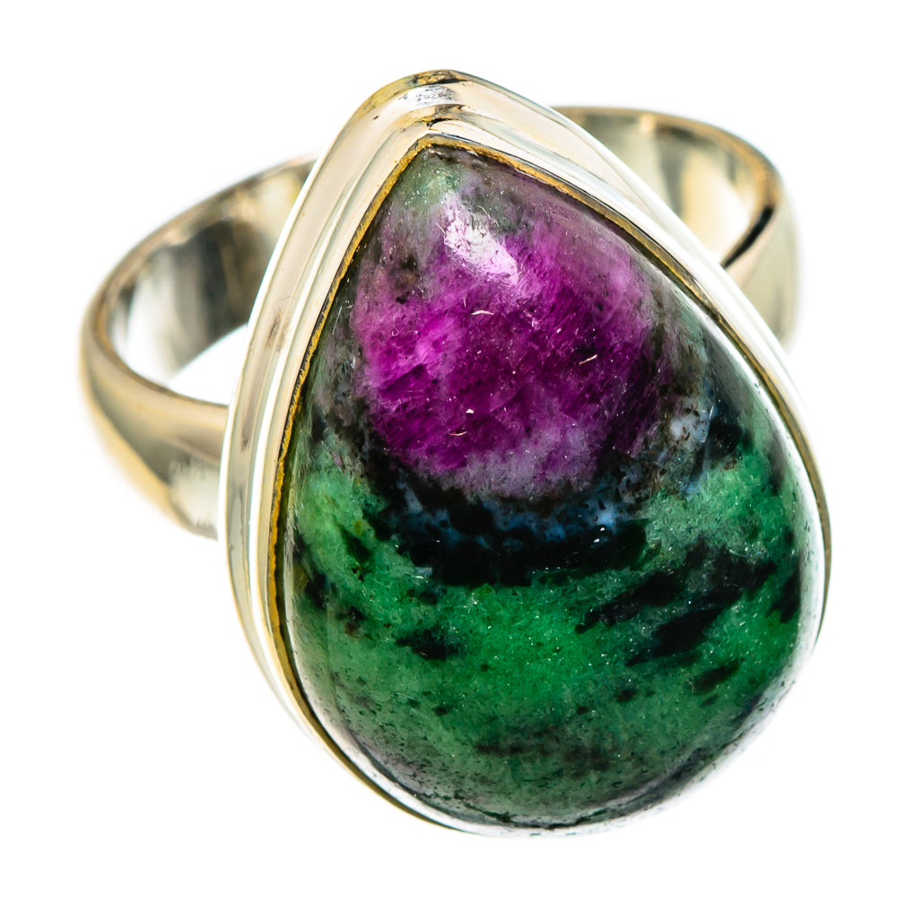 Ruby Zoisite Rings handcrafted by Ana Silver Co - RING85503