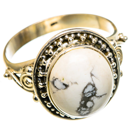 Howlite Rings handcrafted by Ana Silver Co - RING85531