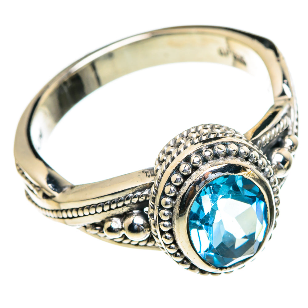 Blue Topaz Rings handcrafted by Ana Silver Co - RING85537