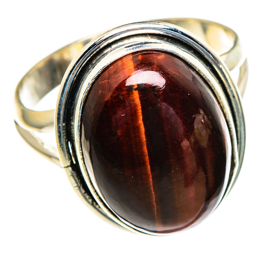 Red Tiger Eye Rings handcrafted by Ana Silver Co - RING85550