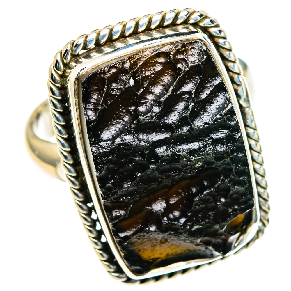Tektite Rings handcrafted by Ana Silver Co - RING85567 - Photo 2