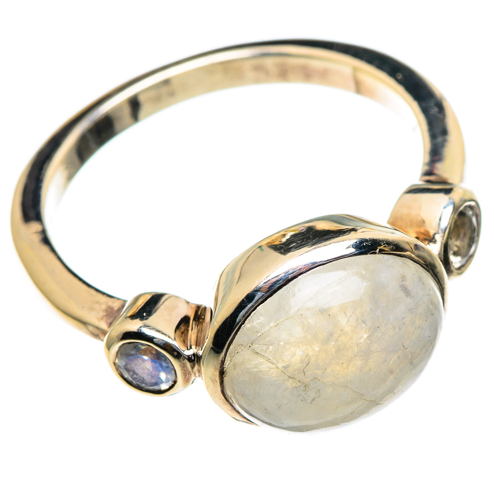 Rainbow Moonstone, Tanzanite Rings handcrafted by Ana Silver Co - RING85569