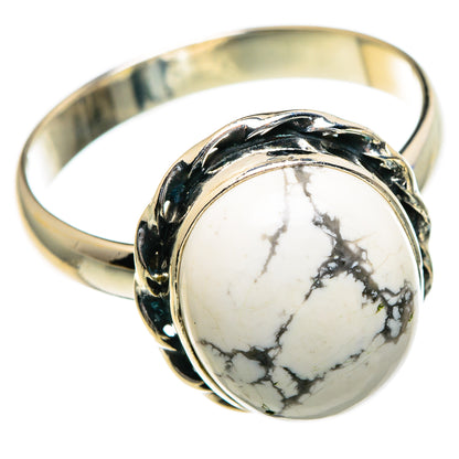 Howlite Rings handcrafted by Ana Silver Co - RING85571 - Photo 2