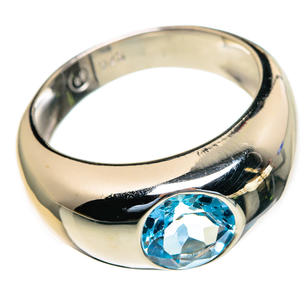 Blue Topaz Rings handcrafted by Ana Silver Co - RING85578 - Photo 2