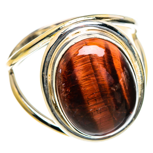 Red Tiger Eye Rings handcrafted by Ana Silver Co - RING85595
