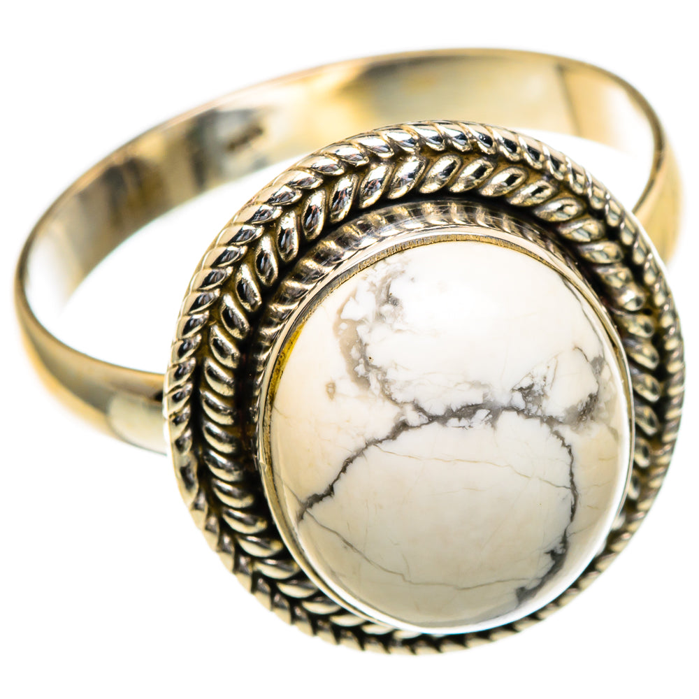 Howlite Rings handcrafted by Ana Silver Co - RING85616