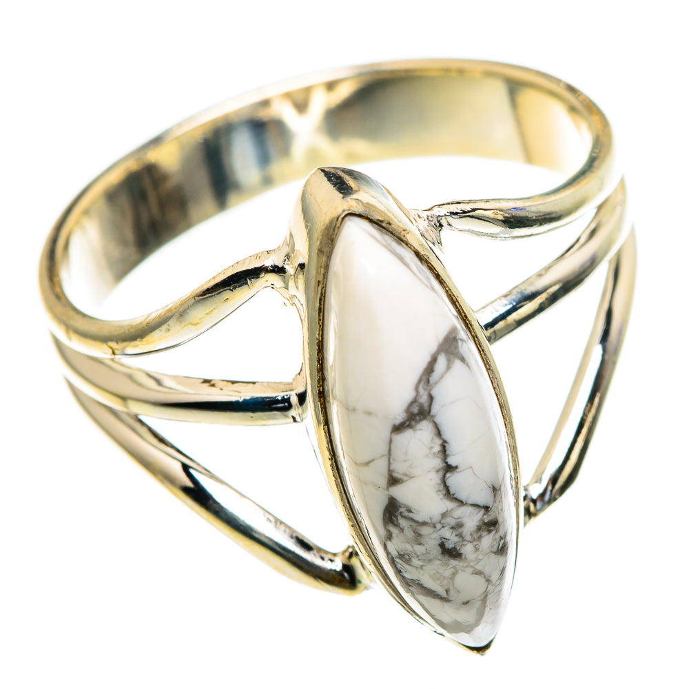 Howlite Rings handcrafted by Ana Silver Co - RING85618