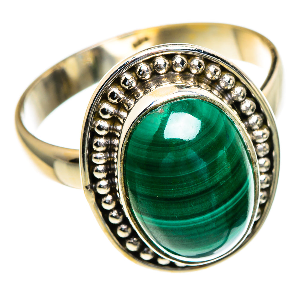 Malachite Rings handcrafted by Ana Silver Co - RING85633