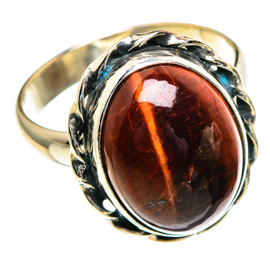 Red Tiger Eye Rings handcrafted by Ana Silver Co - RING85639