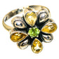 Citrine, Peridot Rings handcrafted by Ana Silver Co - RING85645