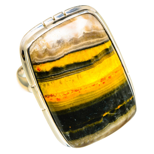 Bumble Bee Jasper Rings handcrafted by Ana Silver Co - RING85663