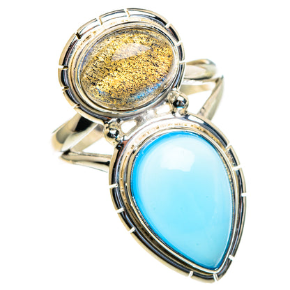 Chalcedony, Labradorite Rings handcrafted by Ana Silver Co - RING85670