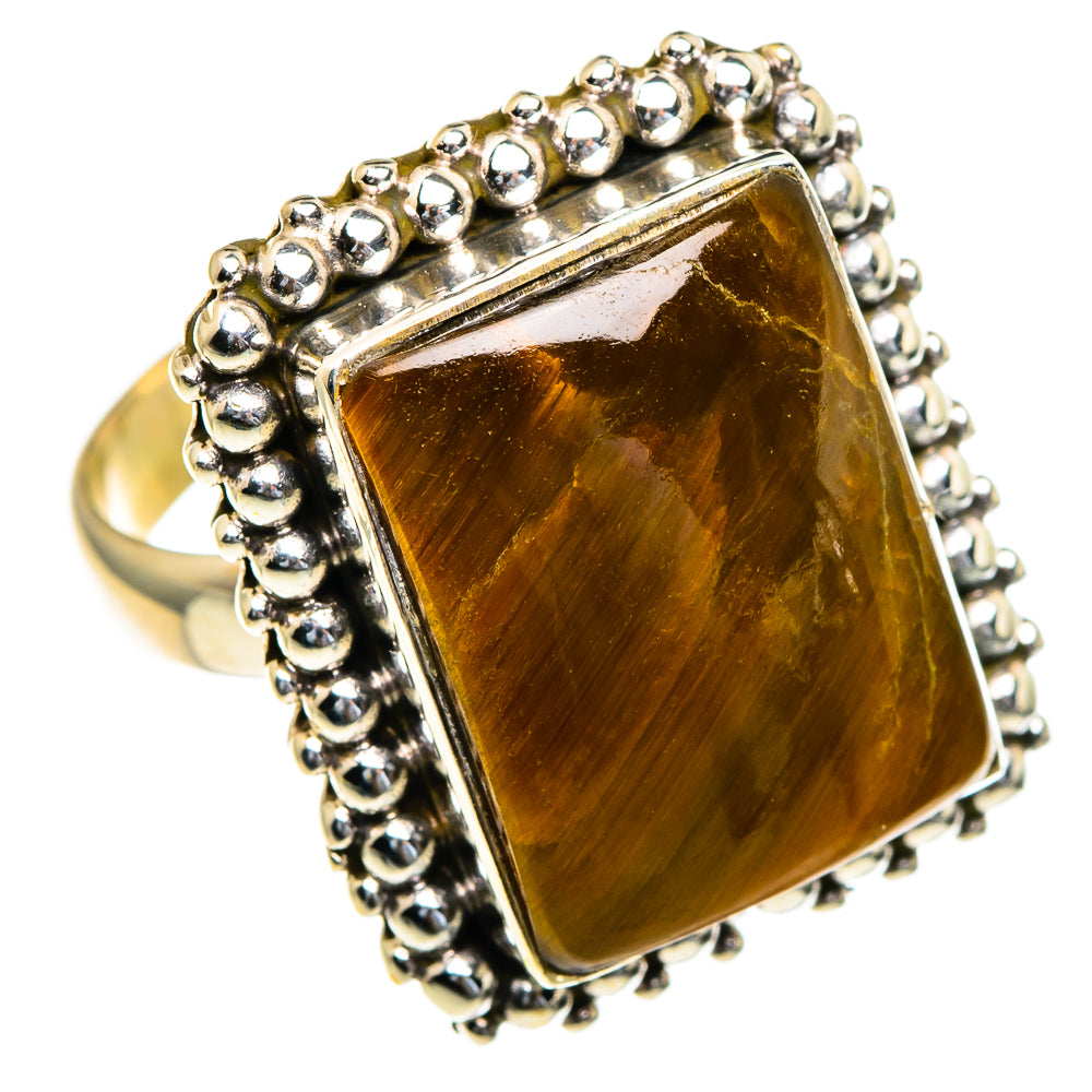 Tiger Eye Rings handcrafted by Ana Silver Co - RING85678