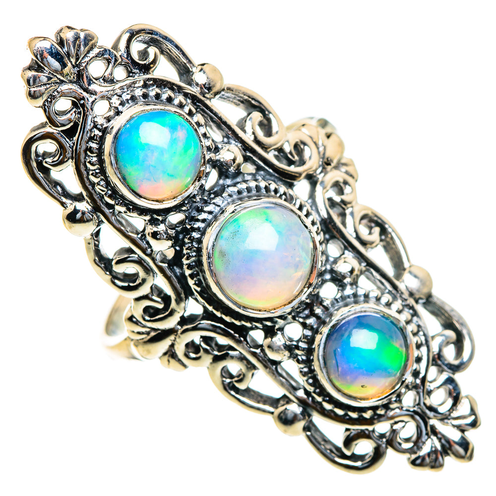 Ethiopian Opal Rings handcrafted by Ana Silver Co - RING85707