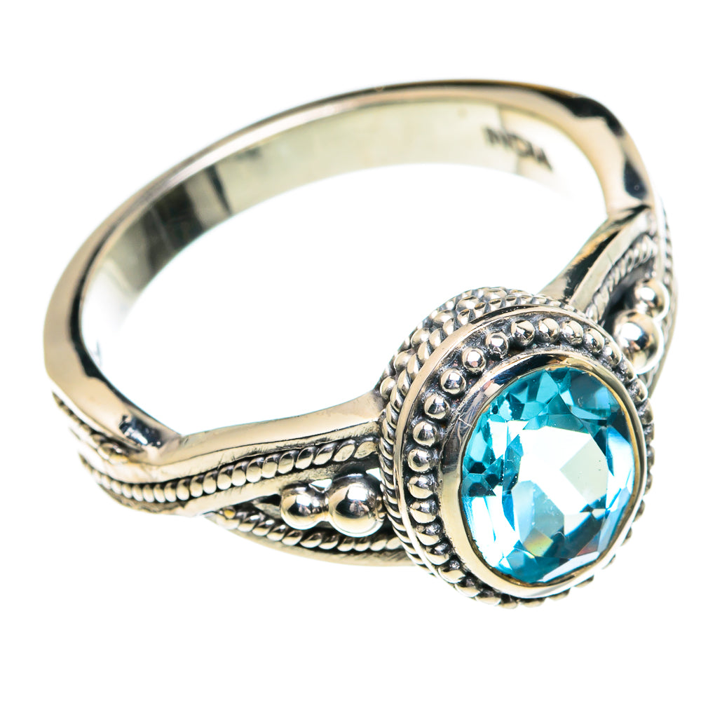 Blue Topaz Rings handcrafted by Ana Silver Co - RING85720