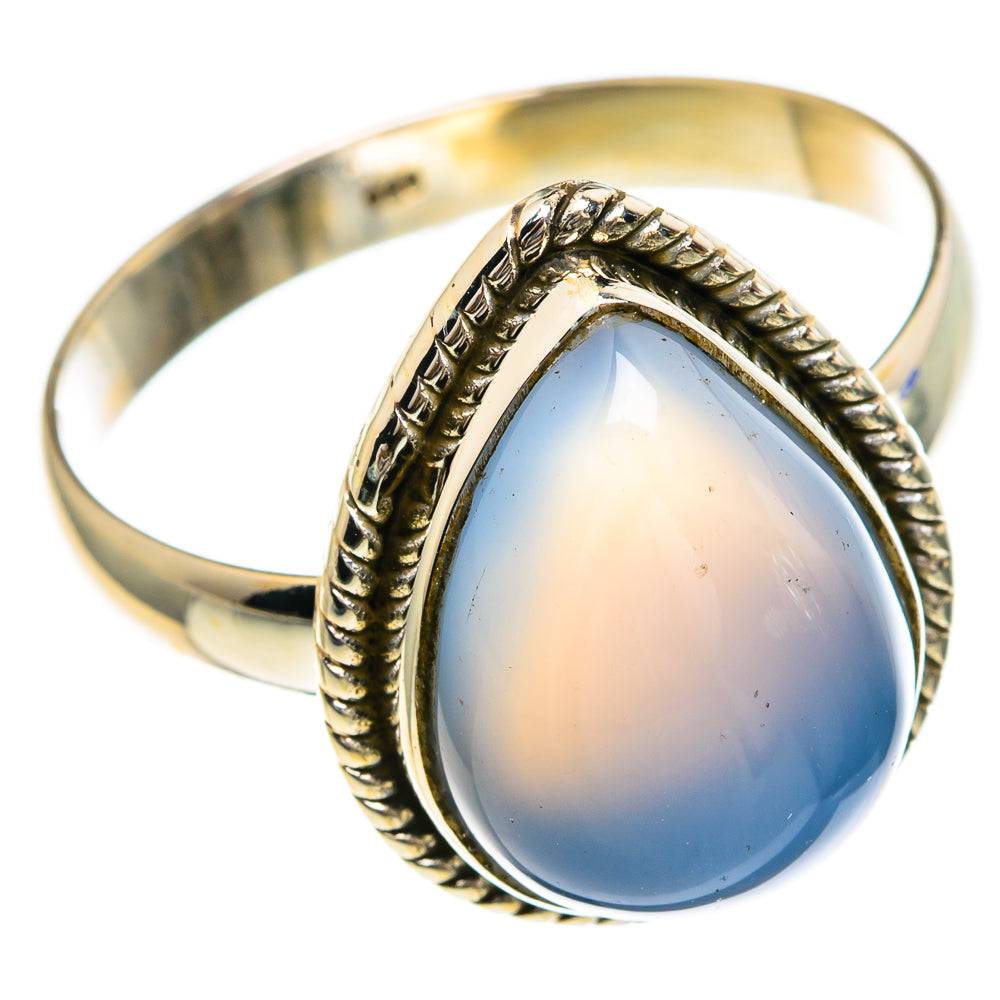 Aqua Chalcedony Rings handcrafted by Ana Silver Co - RING85726