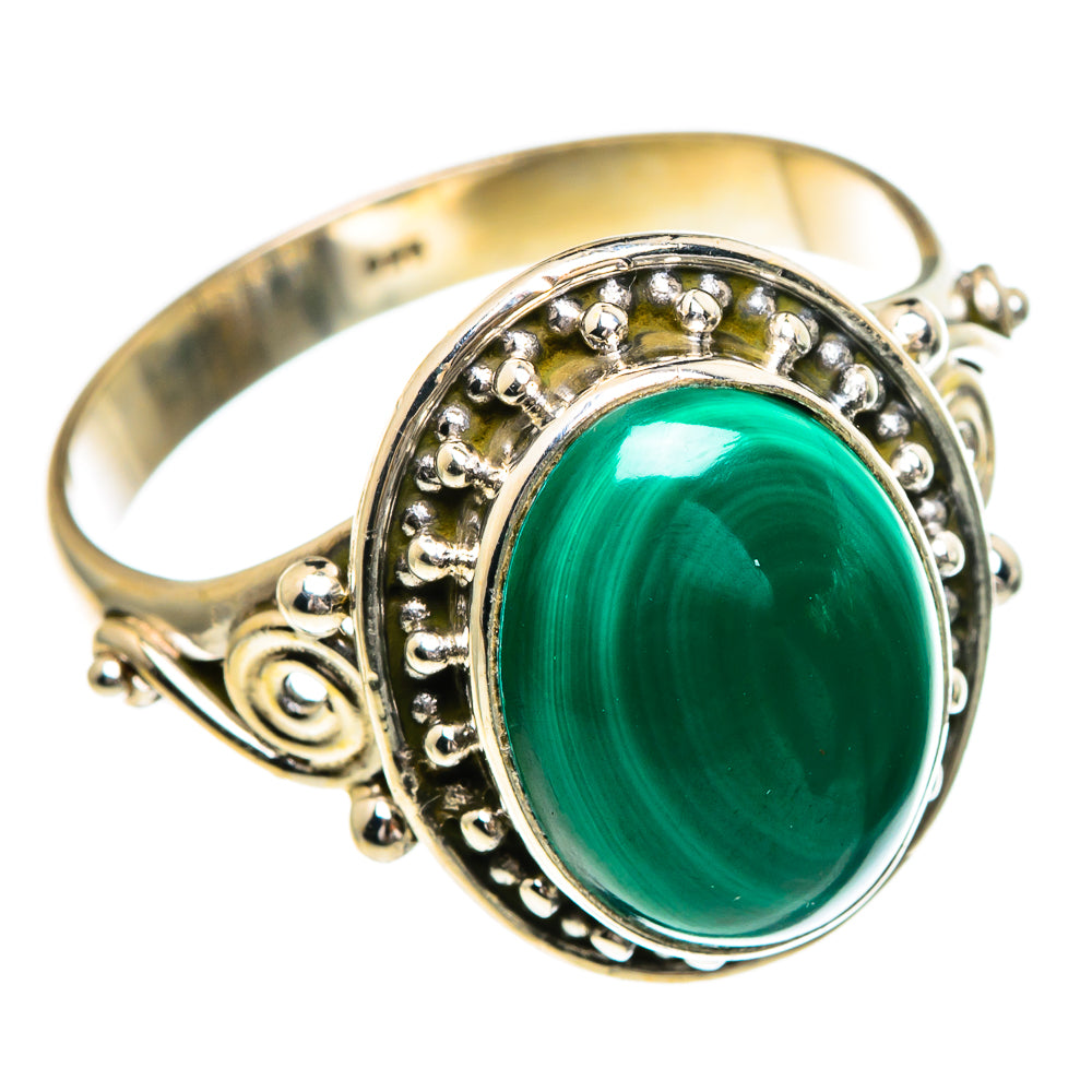 Malachite Rings handcrafted by Ana Silver Co - RING85732