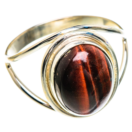 Red Tiger Eye Rings handcrafted by Ana Silver Co - RING85735