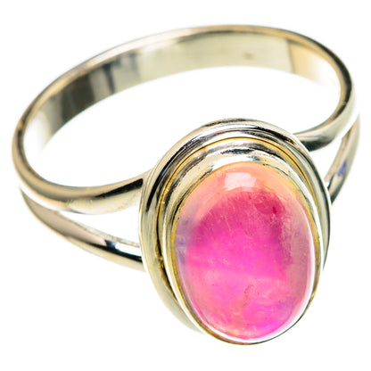 Pink Moonstone Rings handcrafted by Ana Silver Co - RING85741 - Photo 2