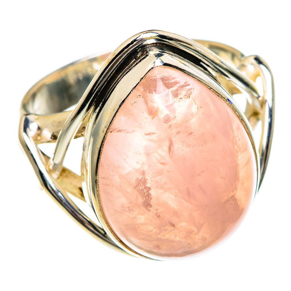 Rose Quartz Rings handcrafted by Ana Silver Co - RING85744