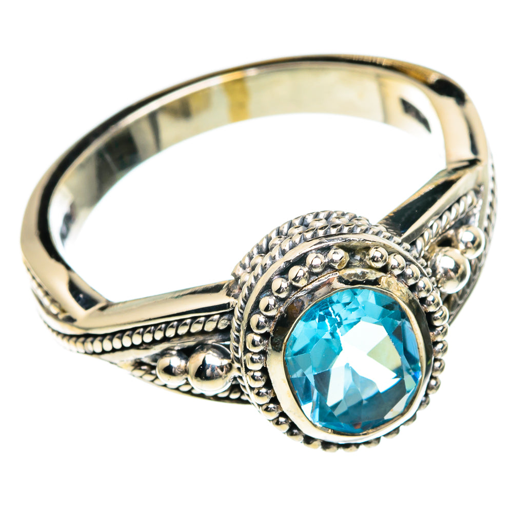 Blue Topaz Rings handcrafted by Ana Silver Co - RING85770