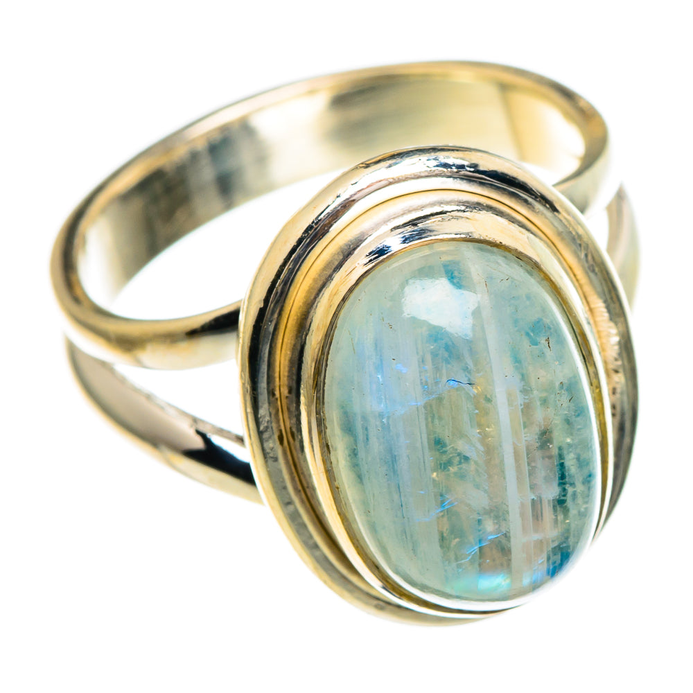 Rainbow Moonstone Rings handcrafted by Ana Silver Co - RING85778