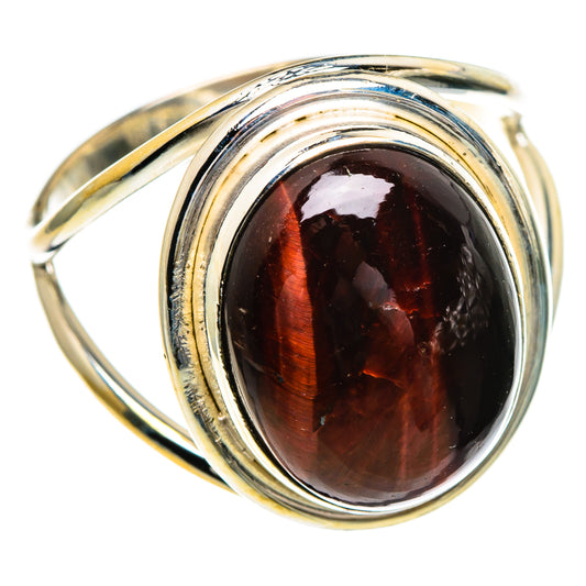 Red Tiger Eye Rings handcrafted by Ana Silver Co - RING85780
