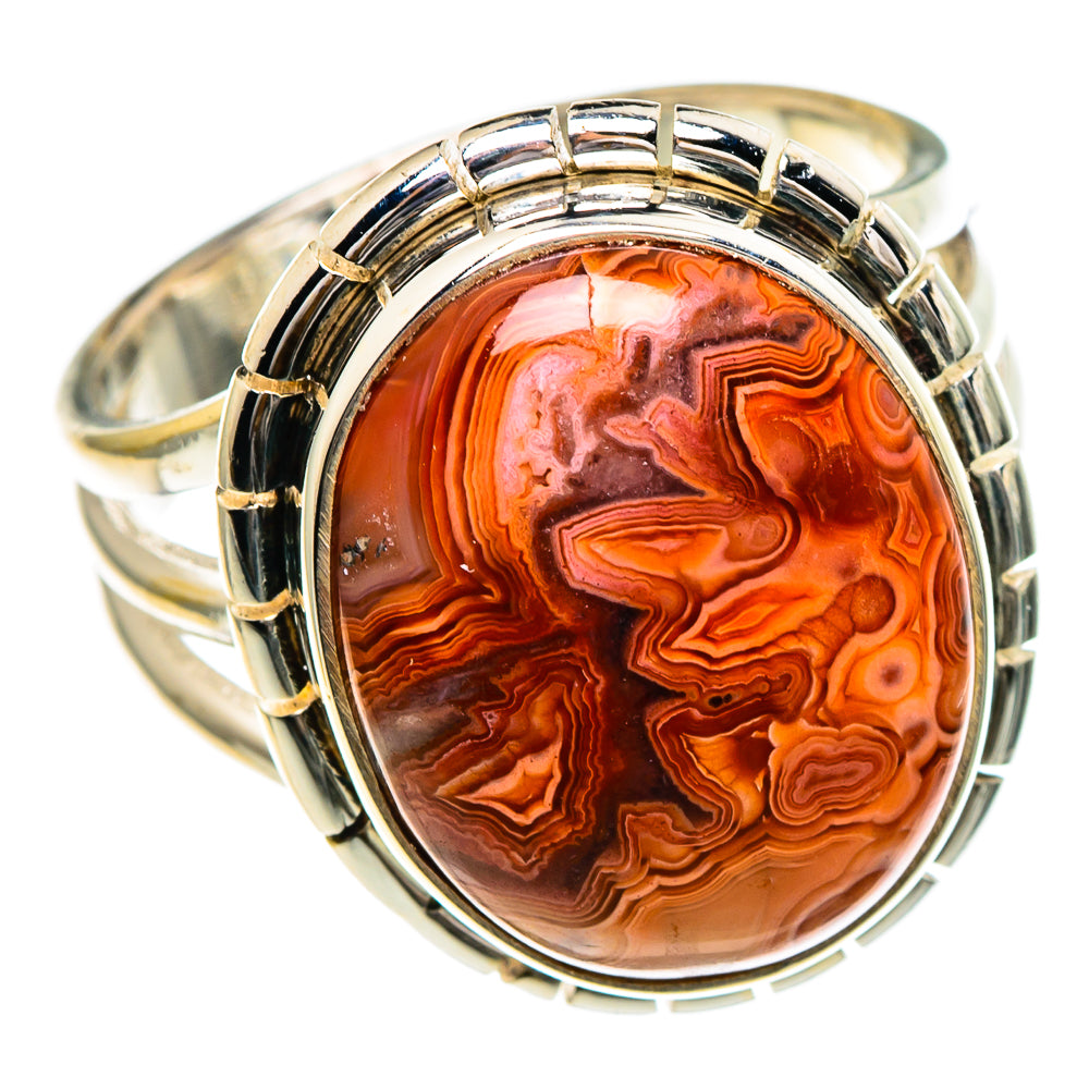 Crazy Lace Agate Rings handcrafted by Ana Silver Co - RING85784