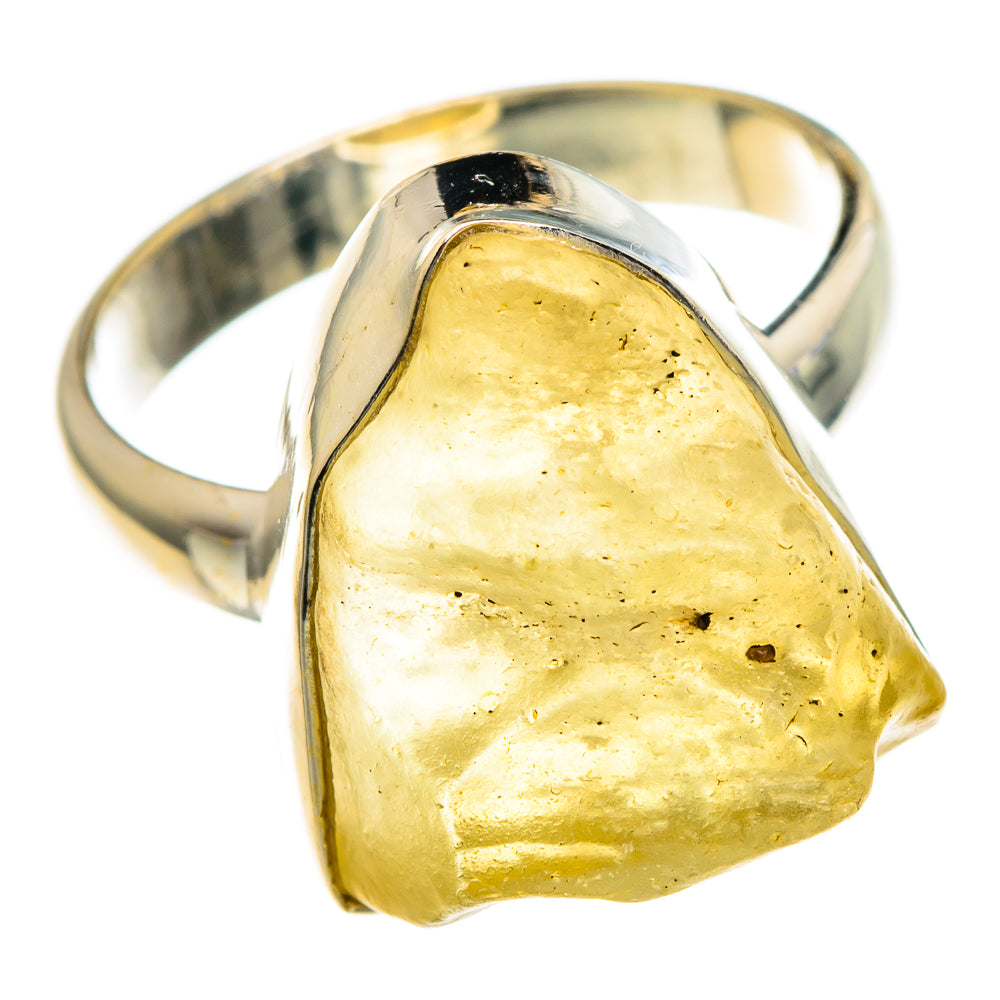 Libyan Desert Glass Rings handcrafted by Ana Silver Co - RING85785