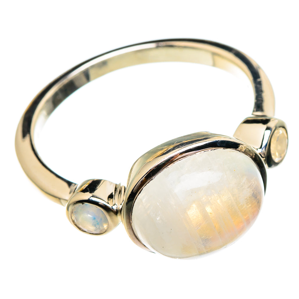 Rainbow Moonstone Rings handcrafted by Ana Silver Co - RING85806
