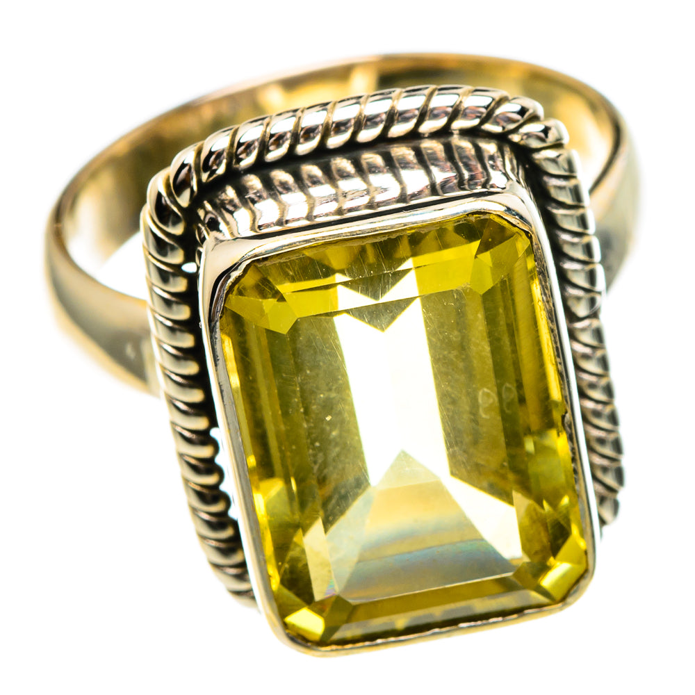Lemon Quartz Rings handcrafted by Ana Silver Co - RING85810