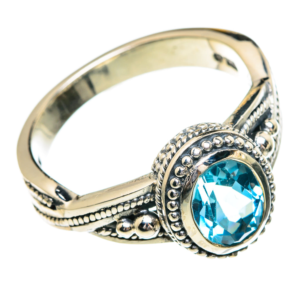 Blue Topaz Rings handcrafted by Ana Silver Co - RING85819