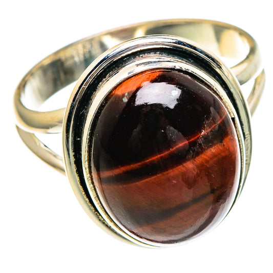 Red Tiger Eye Rings handcrafted by Ana Silver Co - RING85829