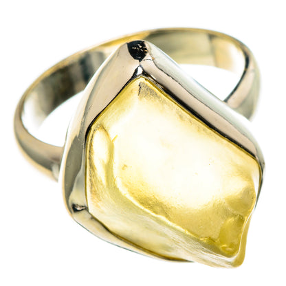 Libyan Desert Glass Rings handcrafted by Ana Silver Co - RING85833