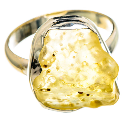 Libyan Desert Glass Rings handcrafted by Ana Silver Co - RING85835