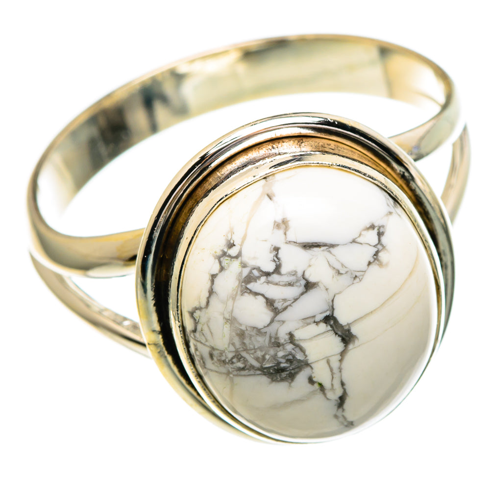 Howlite Rings handcrafted by Ana Silver Co - RING85852